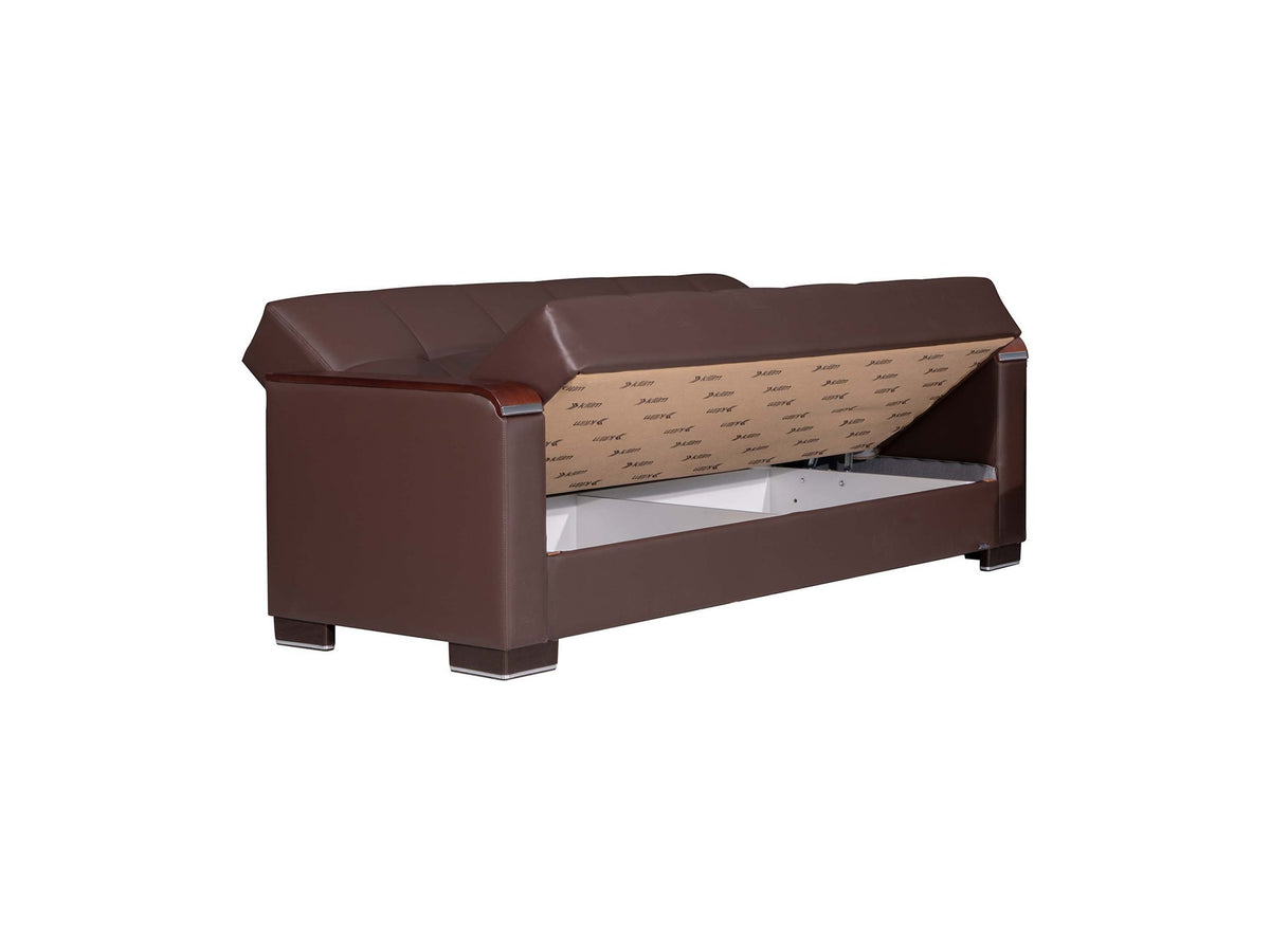 Ottomanson Armada X - Upholstered Convertible Wood Trimmed Sofabed With Storage