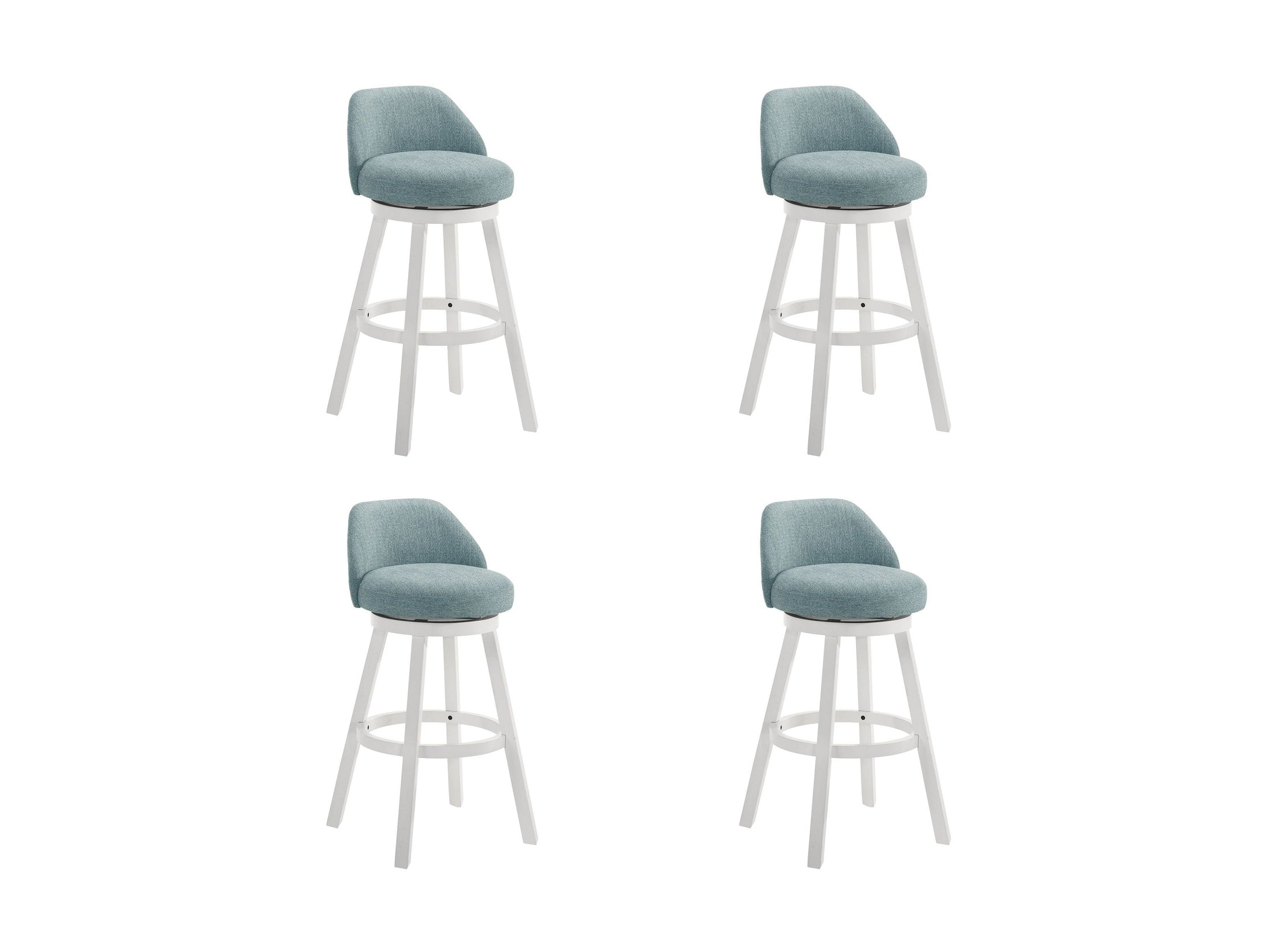 Erika - Modern Transitional Swivel Wood Bar Height Kitchen Bar Stool