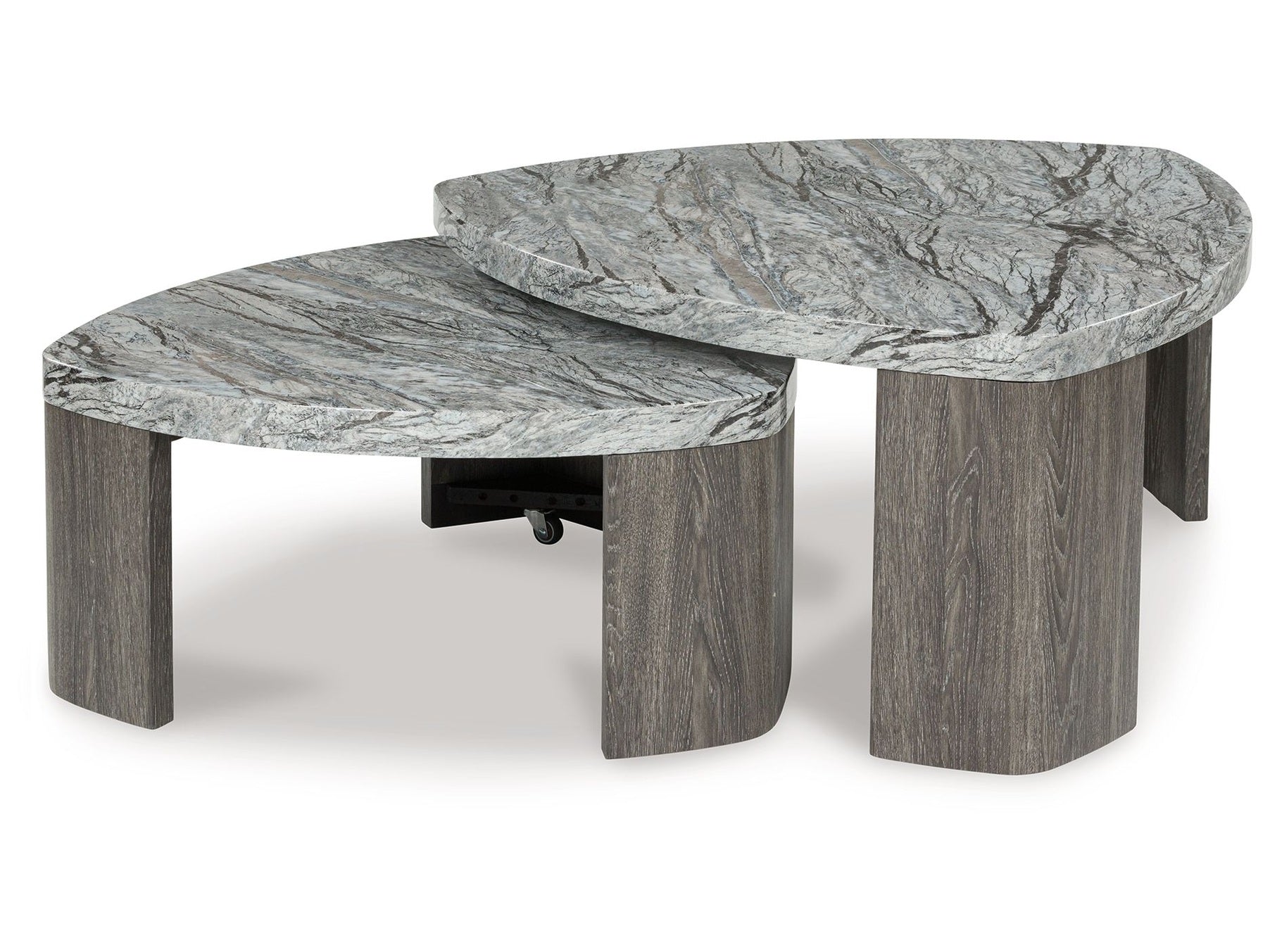 Surmour - Stacked Cocktail Table - Gray / Brown