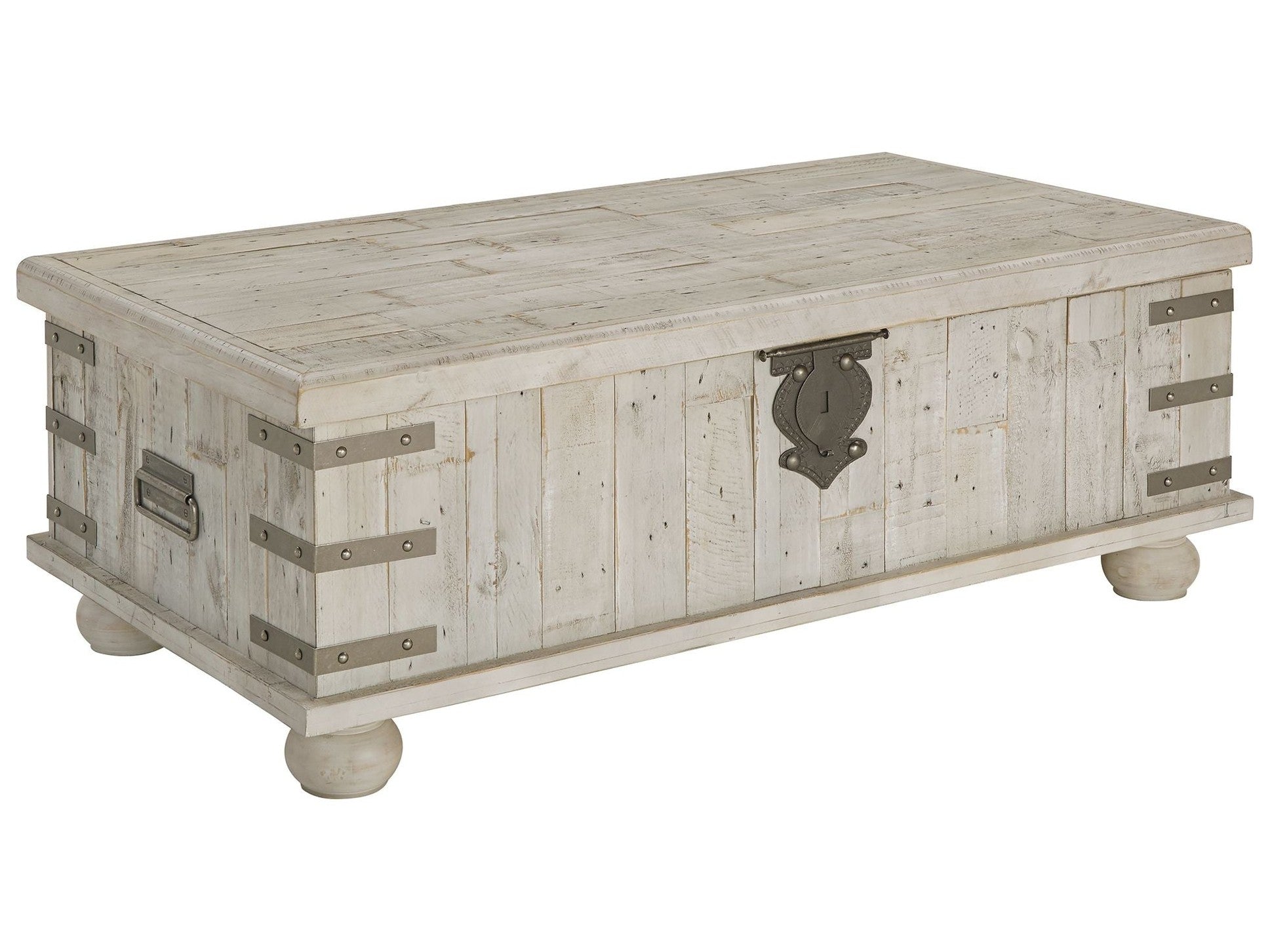 Carynhurst - Lift Top Cocktail Table - White Wash Gray