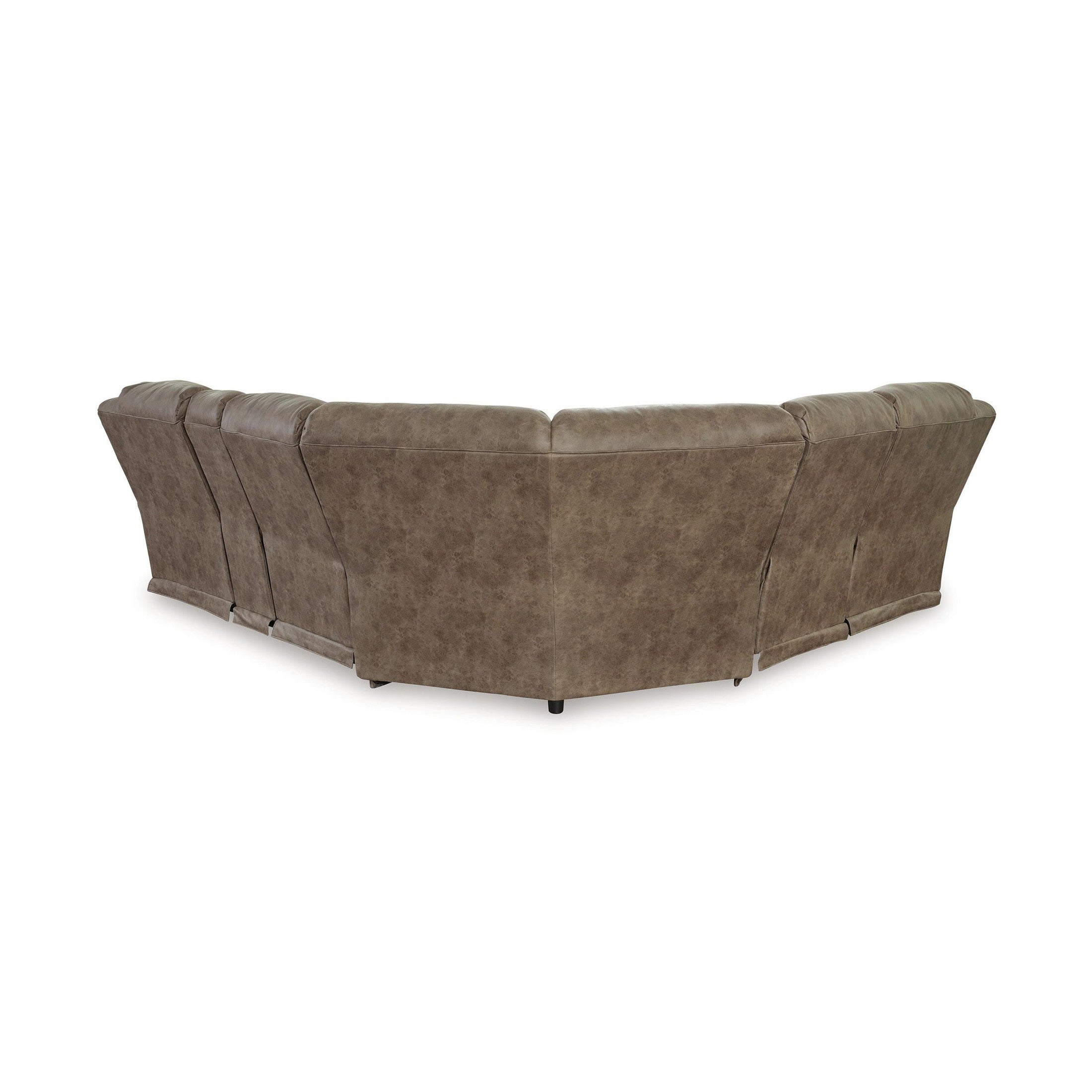 Ravenel - 3-Piece Power Reclining Sectional With Raf Power Reclining Loveseat With Console - Faux Leather - Fossil