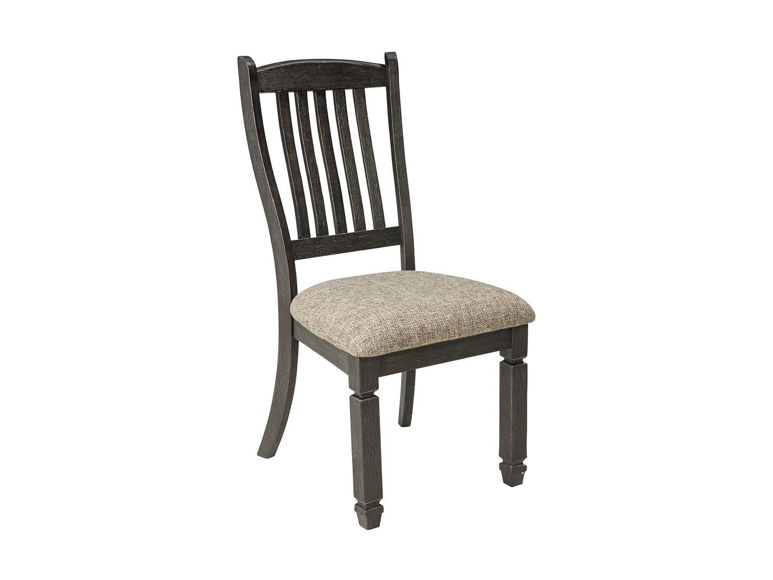 Tyler Creek - Dining UPH Side Chair (Set of 2) - Slatback - Black / Grayish Brown