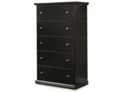 Maribel - Five Drawer Chest - Black
