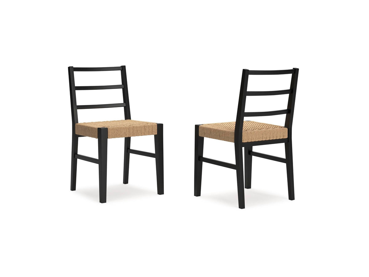 Isanti - Dining Room Side Chair (Set of 2) - Light Brown / Black