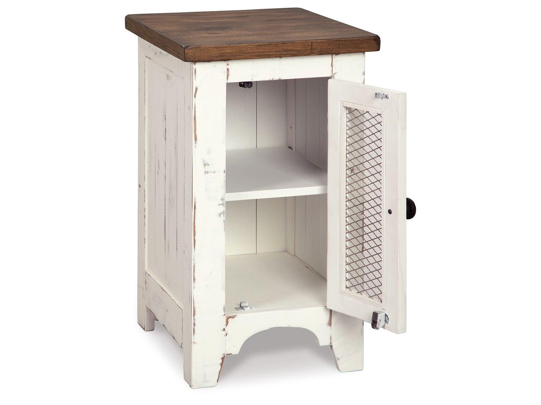 Wystfield - Chair Side End Table - White / Brown