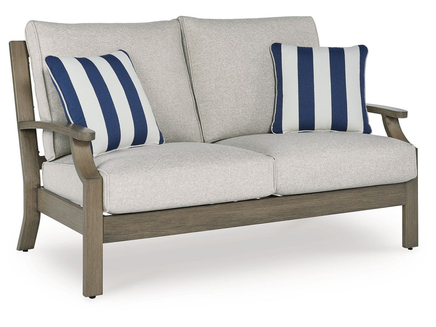 Rainier Ranch - Loveseat With Cushion - Brown / Beige