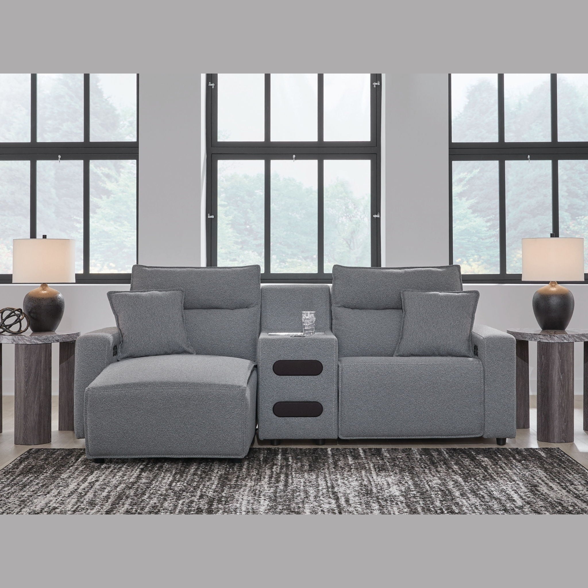 Modmax II - Reclining Sectional - Salt And Pepper