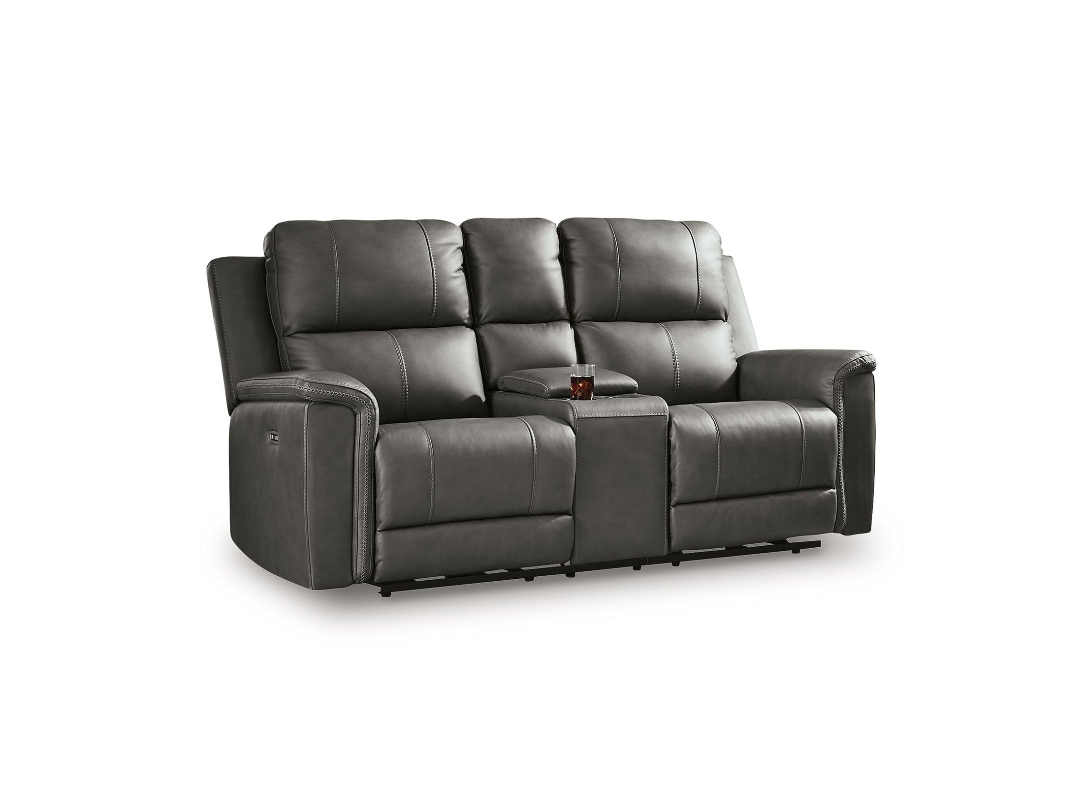 Bleckley - Power Reclining Loveseat With Console / Adjustable Headrest