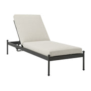 Leni - Outdoor Lounge Chaise With Cushions And Powder Coated Aluminum Frame - Moonveil / Warm Gray