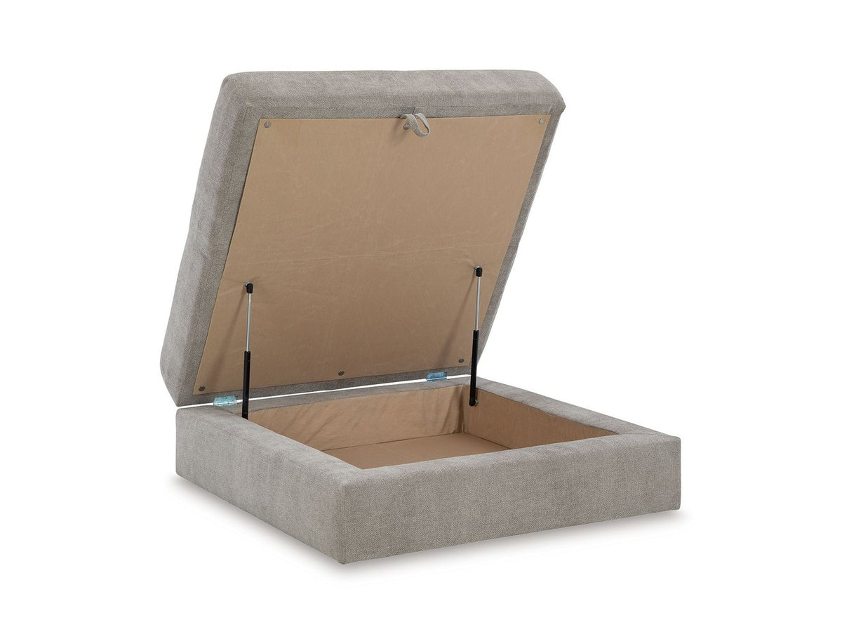 Aslan Court - Ottoman With Storage - Pebble