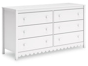 Hallityn - Six Drawer Dresser - White