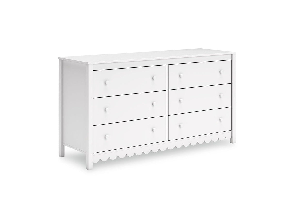 Hallityn - Six Drawer Dresser - White