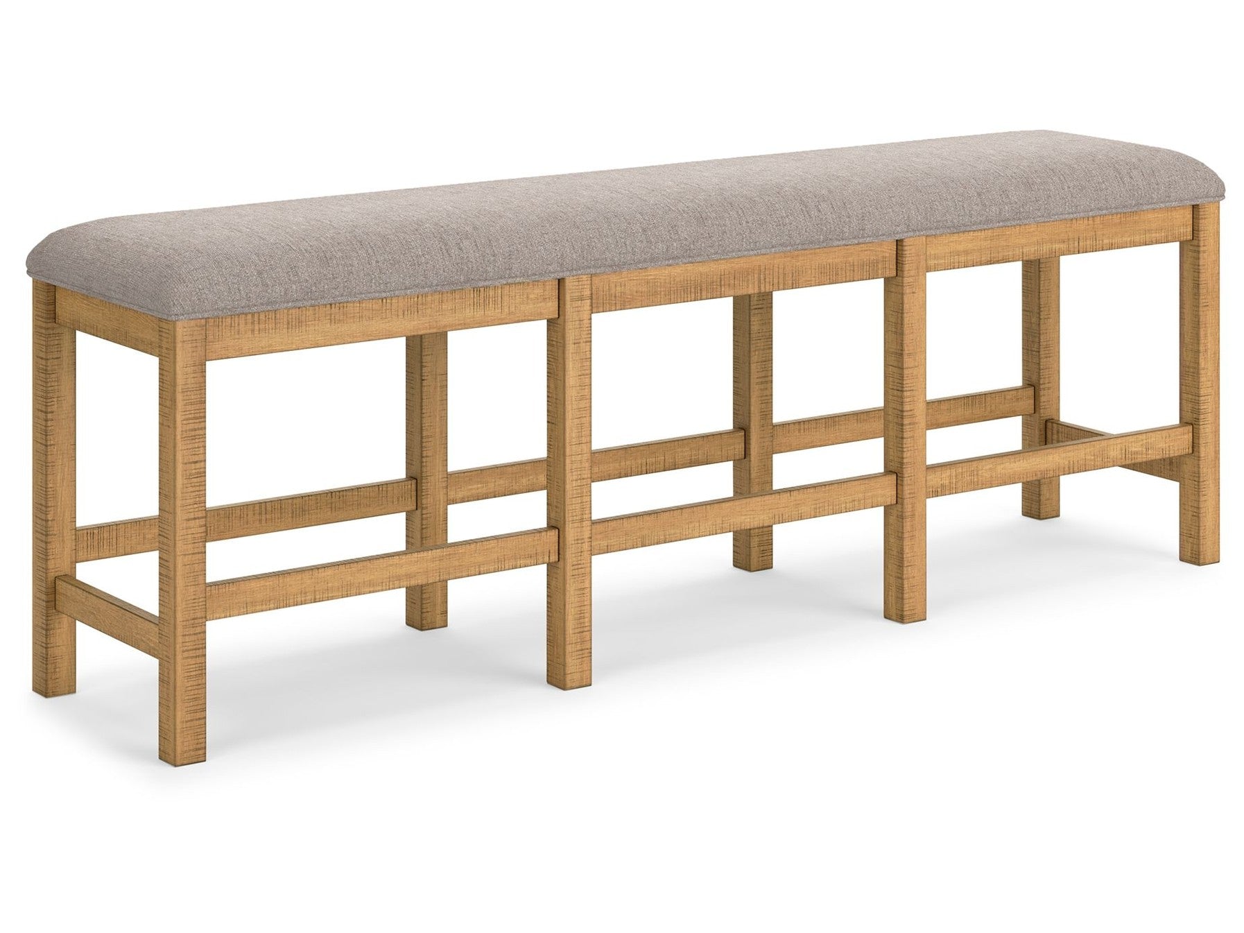 Havonplane - XL Counter Height Upholstered Dining Bench - Brown