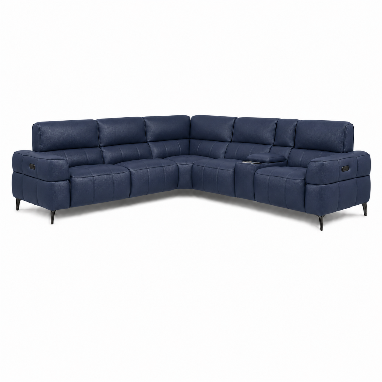 Cubo 6-Piece Sectional Sofa with Recliners, Leather