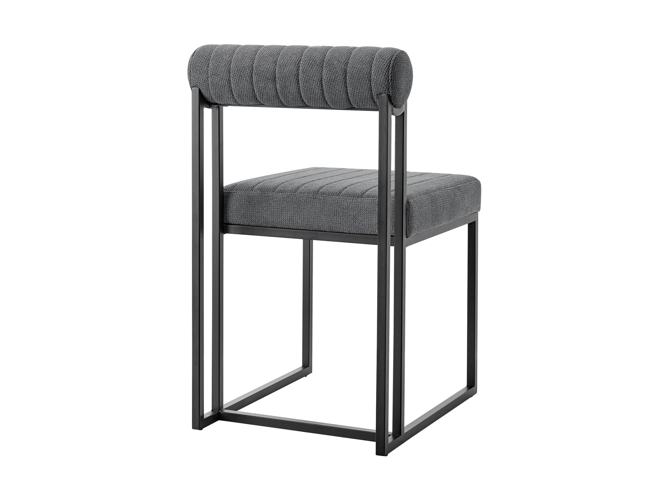 Anastasia - Dining Chair (Set of 2) - Matte Black / Anchor Gray