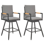 Crown - Outdoor Patio Swivel Bar Stool Set