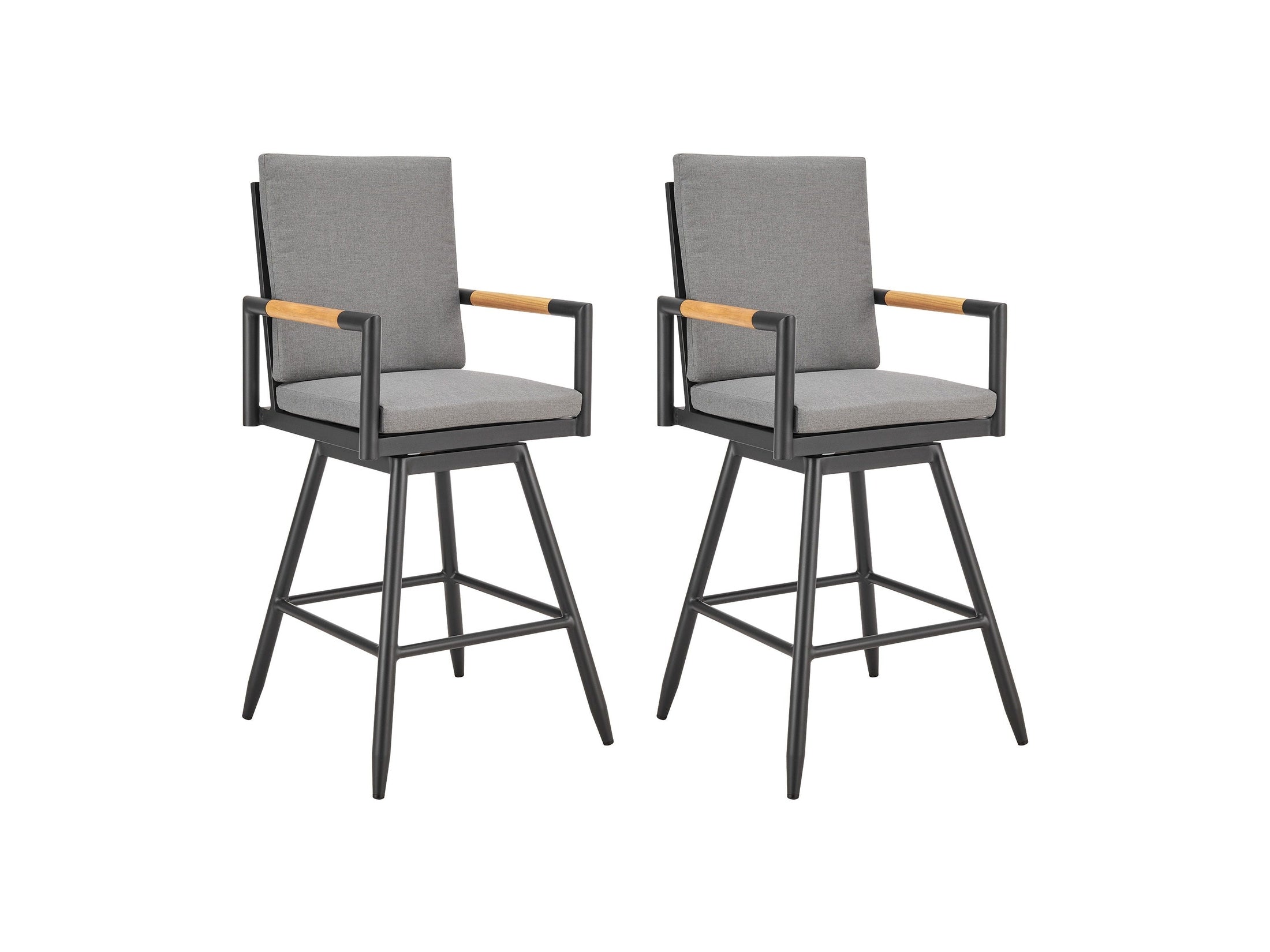 Crown - Outdoor Patio Swivel Bar Stool Set