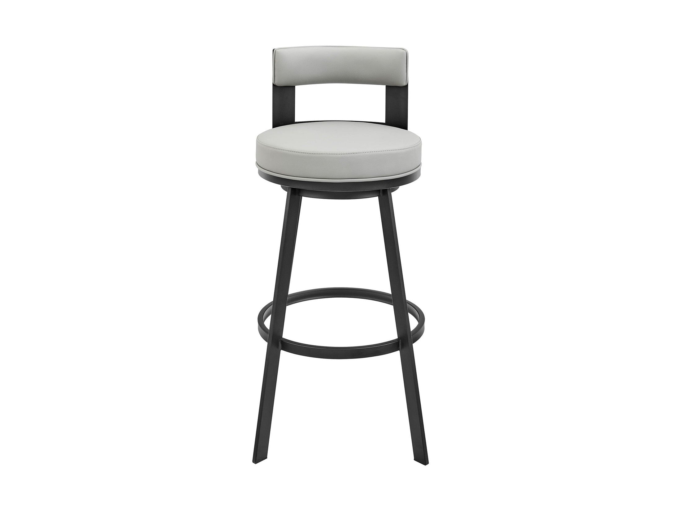 Lynof - Swivel Counter Stool - Black Finish