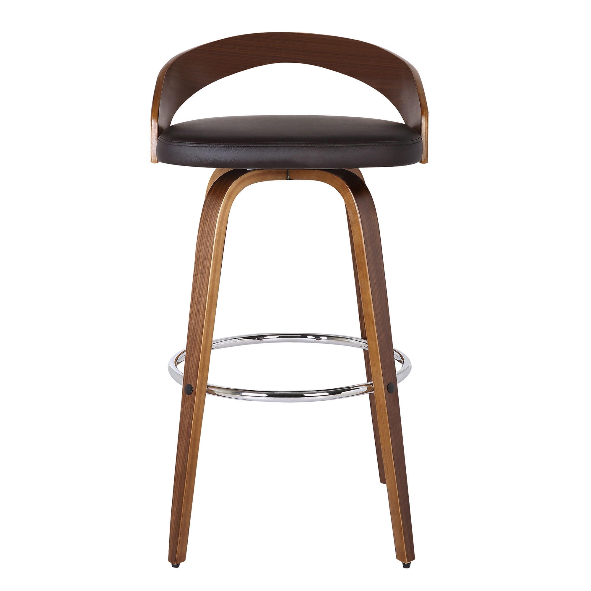 Sonia - 26" Counter Height Swivel Bar Stool - Walnut Wood