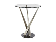 Elite Modern Crystal Pub Table with Powder Coated Column