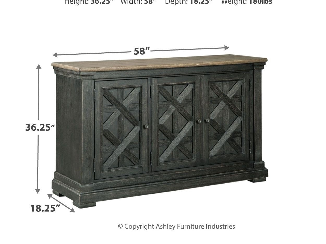 Tyler Creek - Dining Room Server - Black / Gray