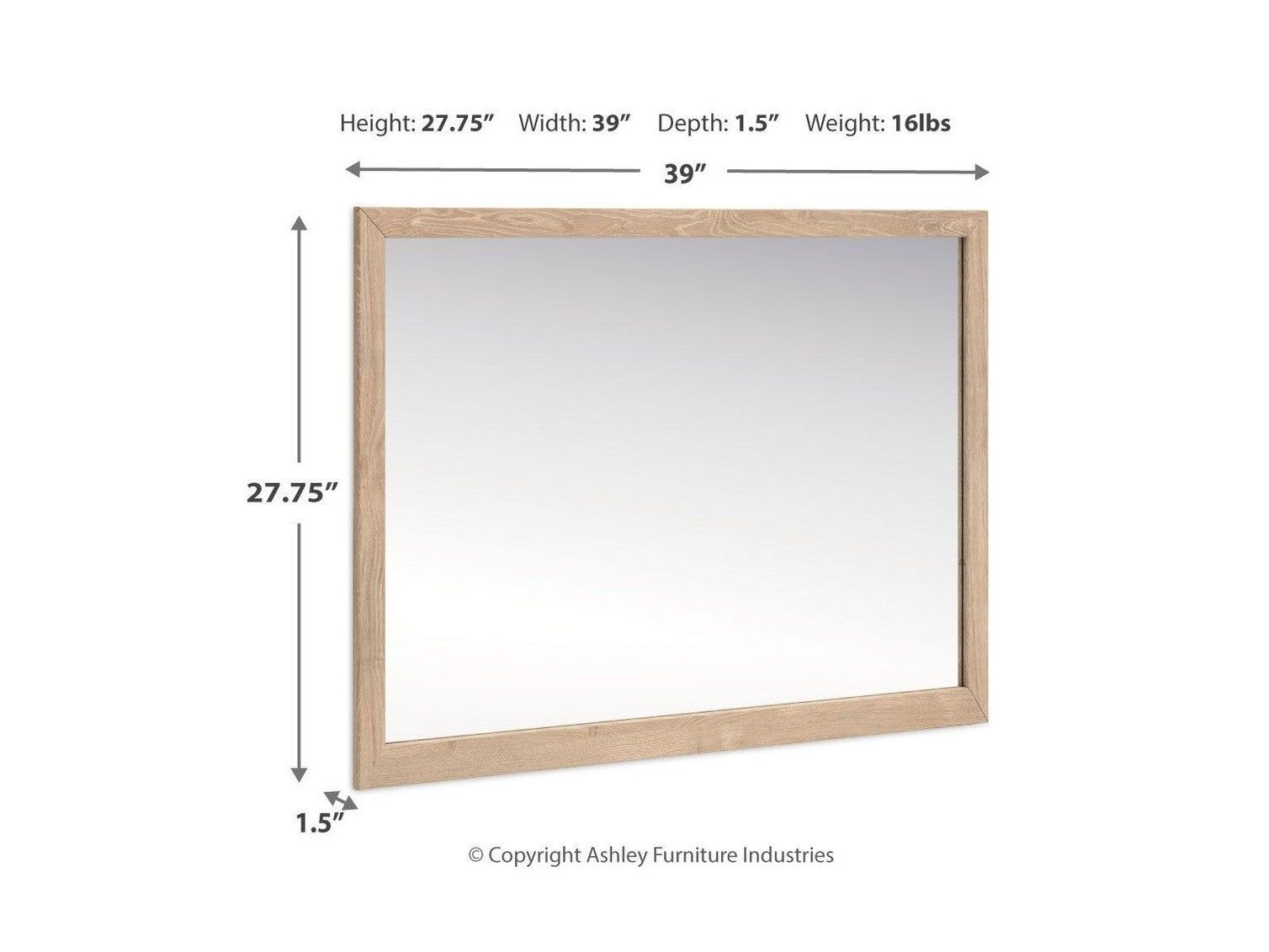 Cielden - Bedroom Mirror - Tan