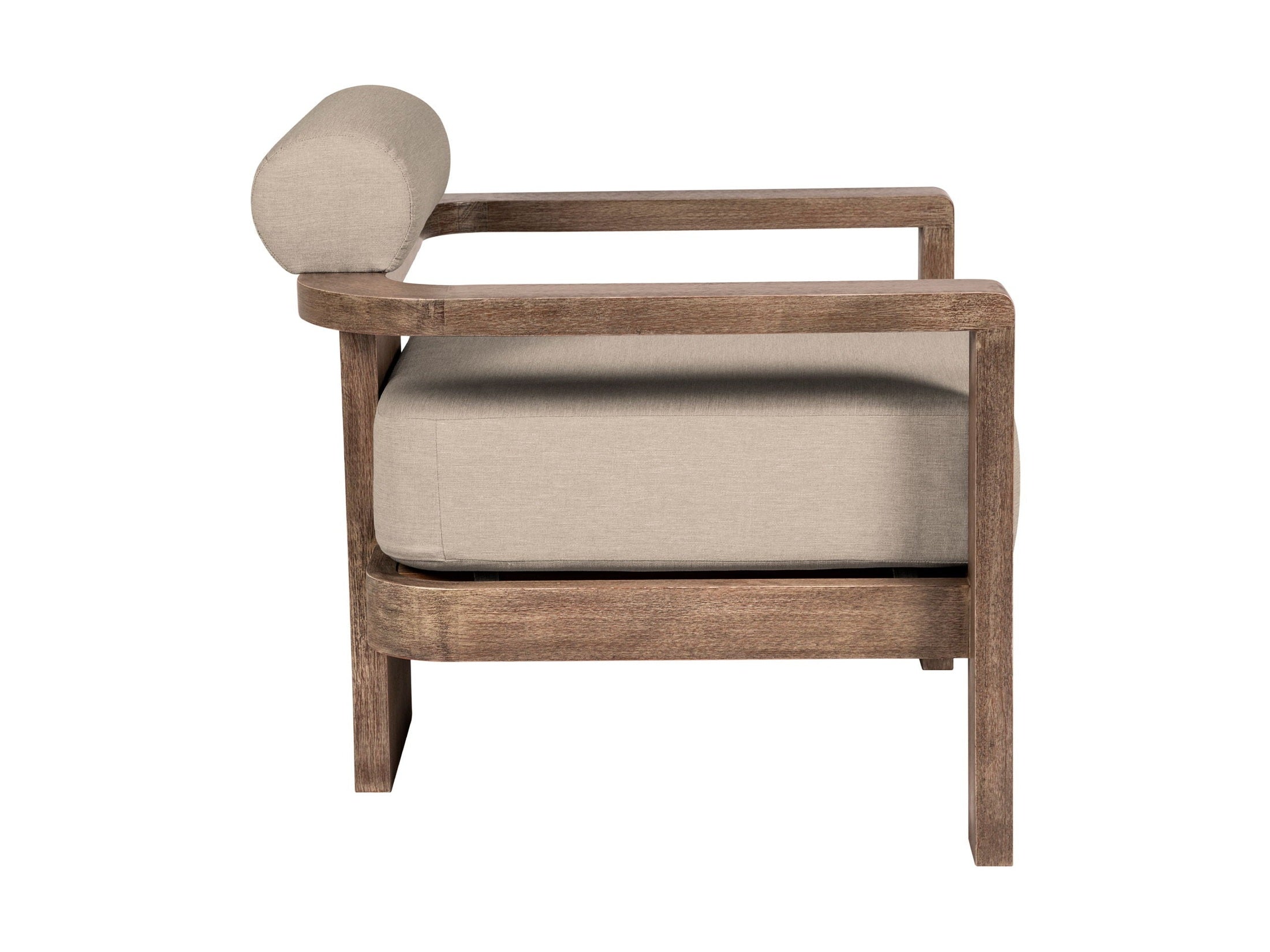 Relic - Outdoor Patio Chair - Weathered Eucalyptus / Taupe