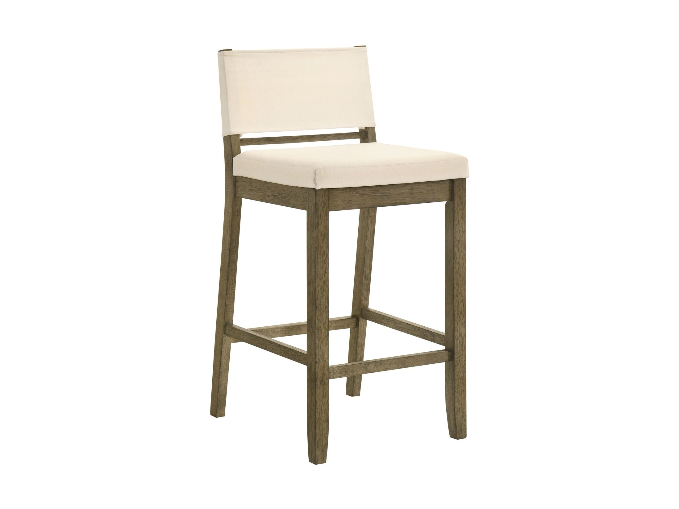 Yaneli - Contemporary Natural Wood Counter Height Kitchen Bar Stool