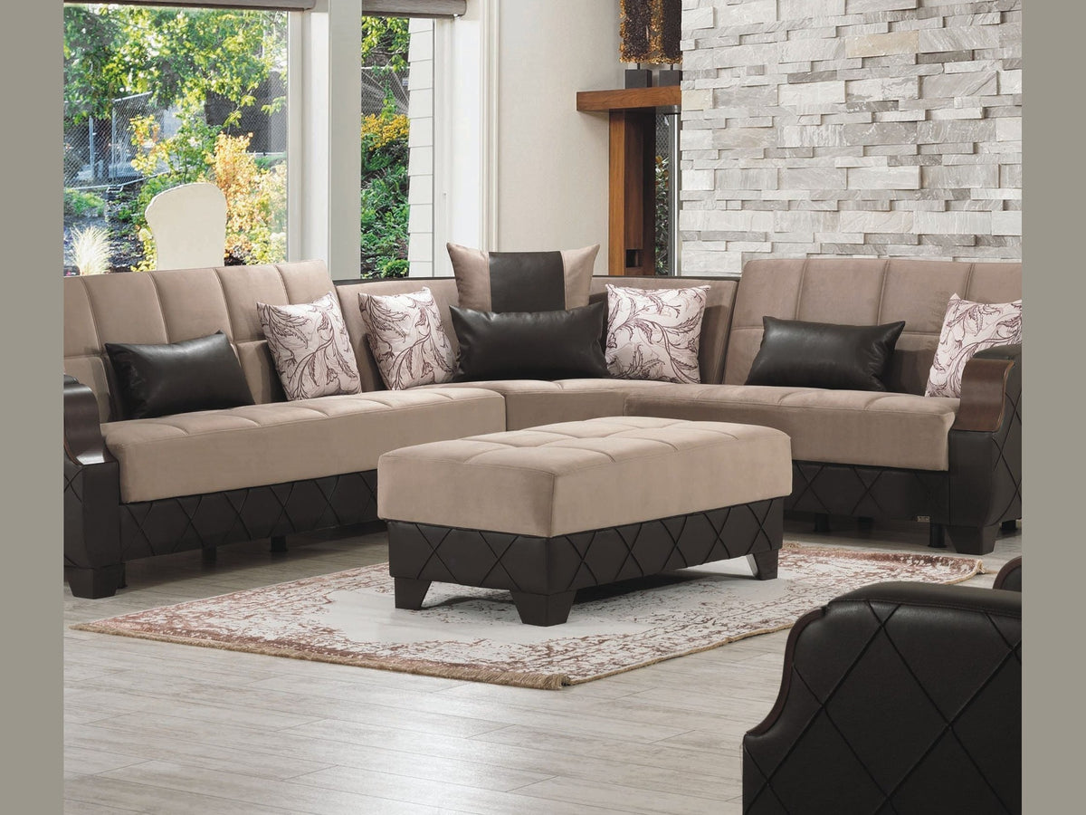 Ottomanson Molina - Upholstered Convertible Ottoman With Storage