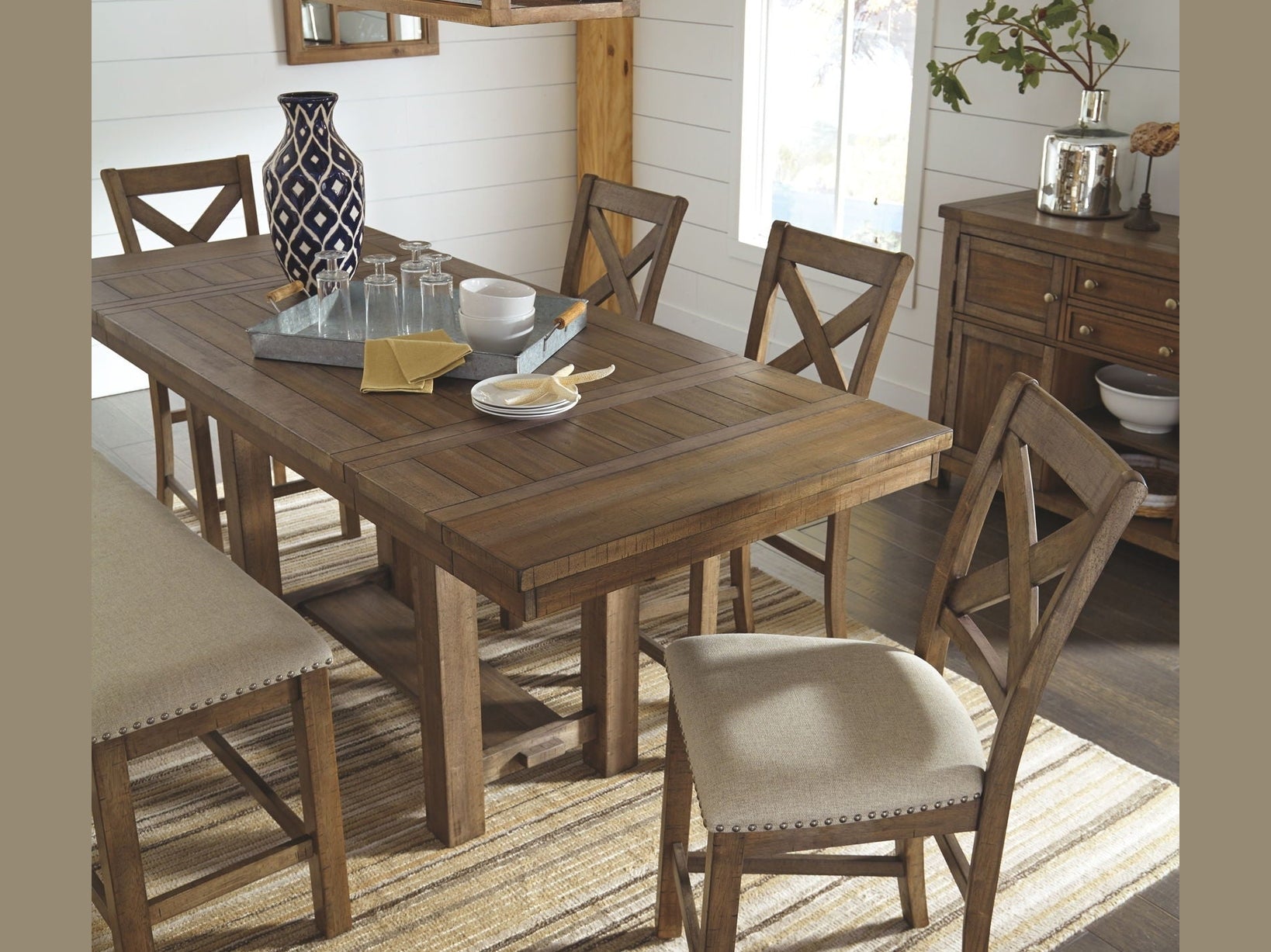 Moriville - Rectangular Dining Table Set - Counter Height
