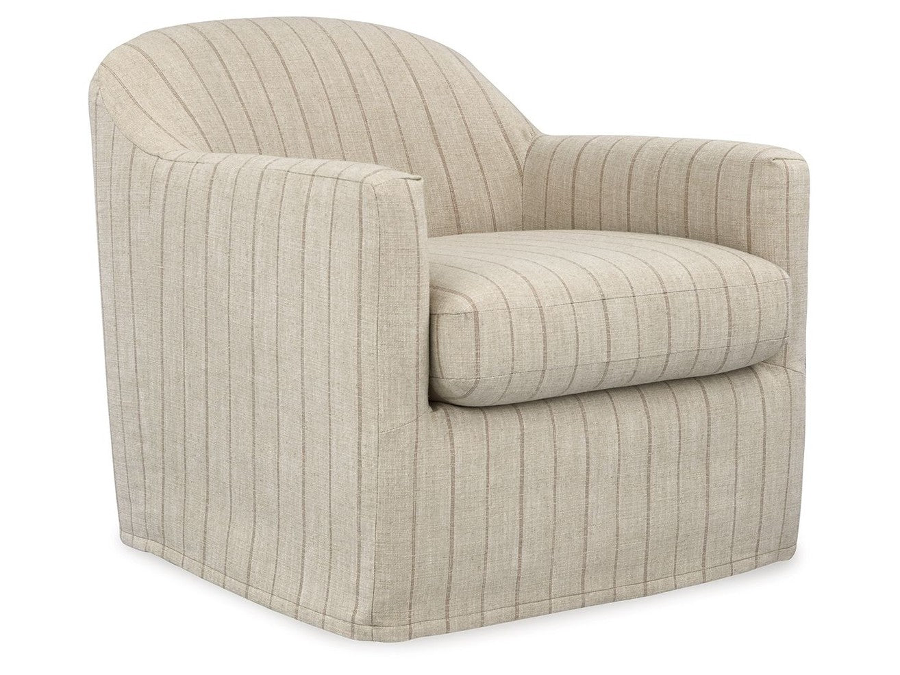 Valwick - Swivel Accent Chair - Cream / Brown
