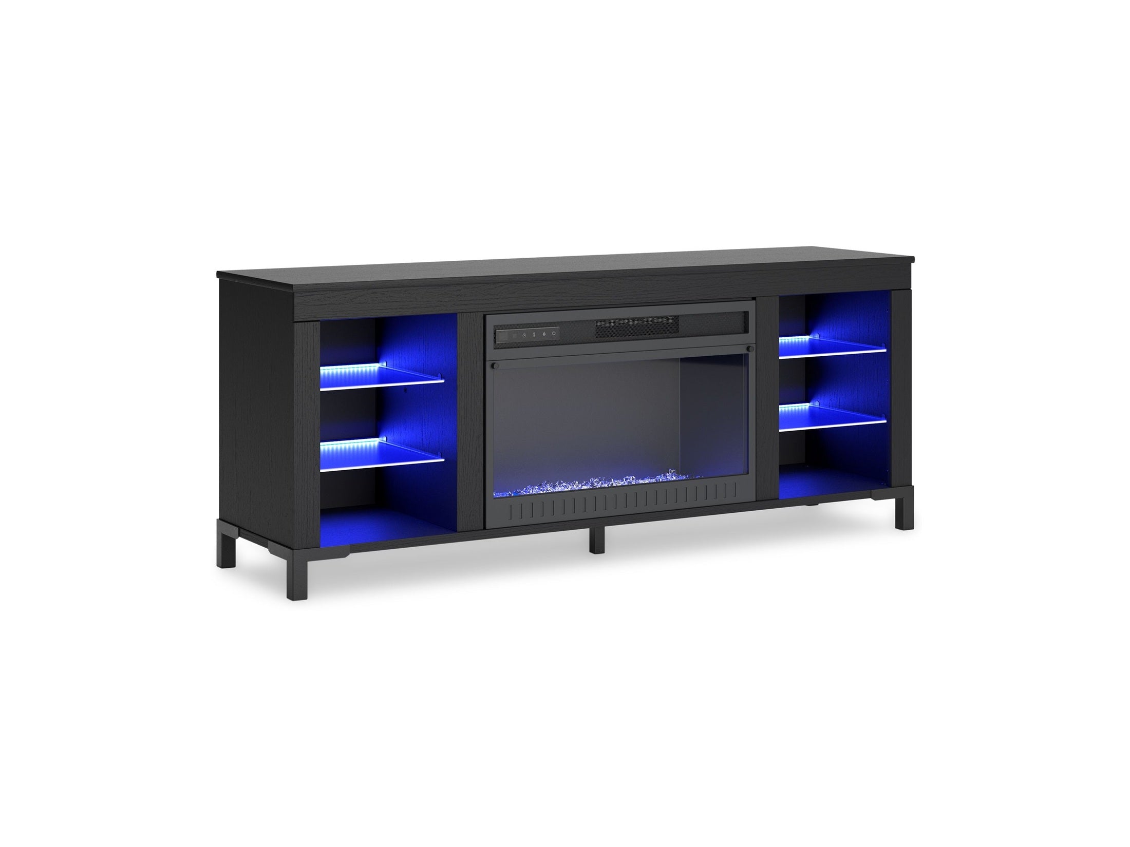 Cayberry - TV Stand With Fireplace - Black