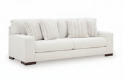 Hartside beige sofa with striped cushions on a white background.