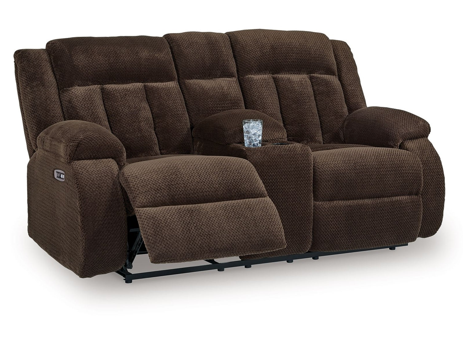 Greely Bend - Double Relcining Power Loveseat With Console