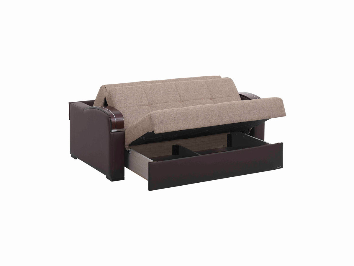 Ottomanson Sleep Plus - Upholstered Convertible Loveseat With Storage