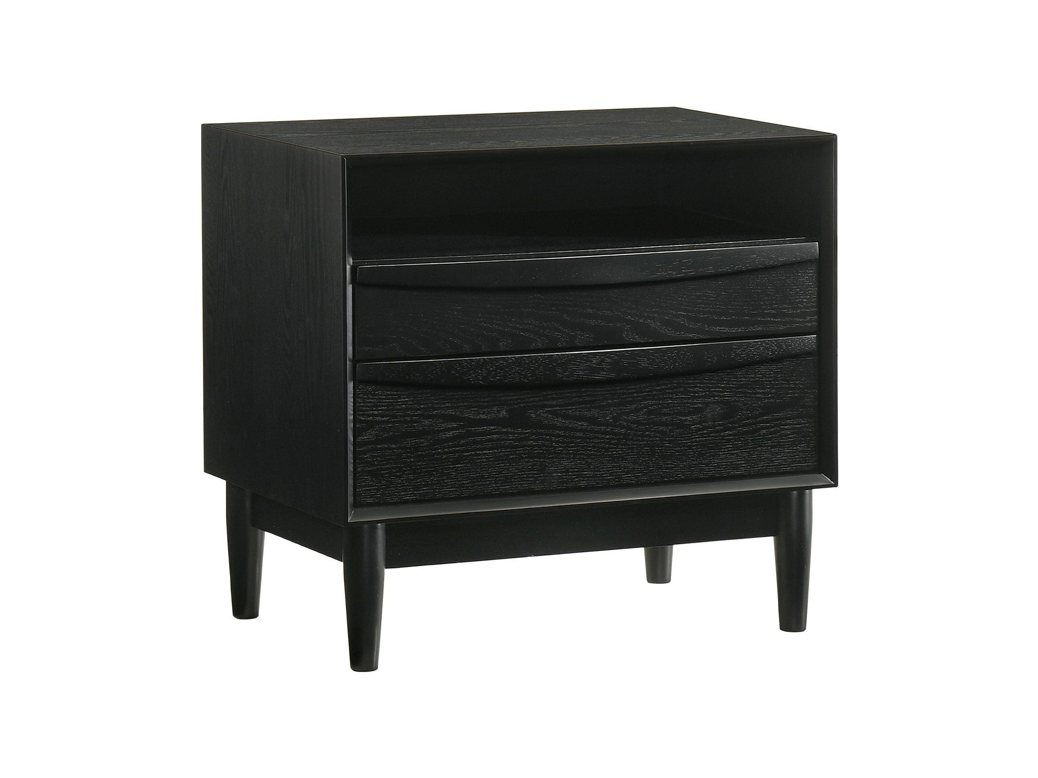 Artemio - 2 Drawer Wooden Nightstand With Shelf