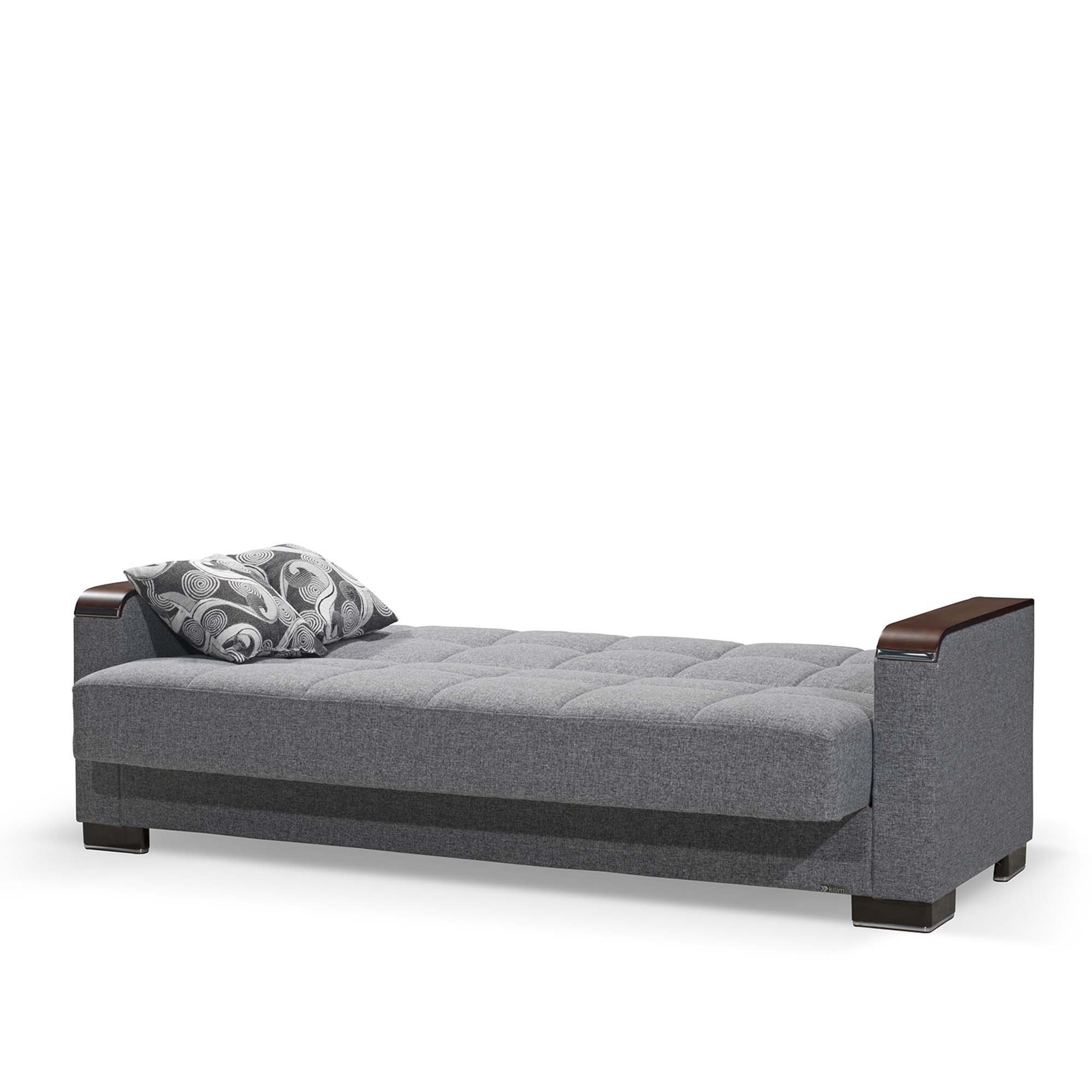 Ottomanson Armada X - Upholstered Convertible Wood Trimmed Sofabed With Storage - Polyester