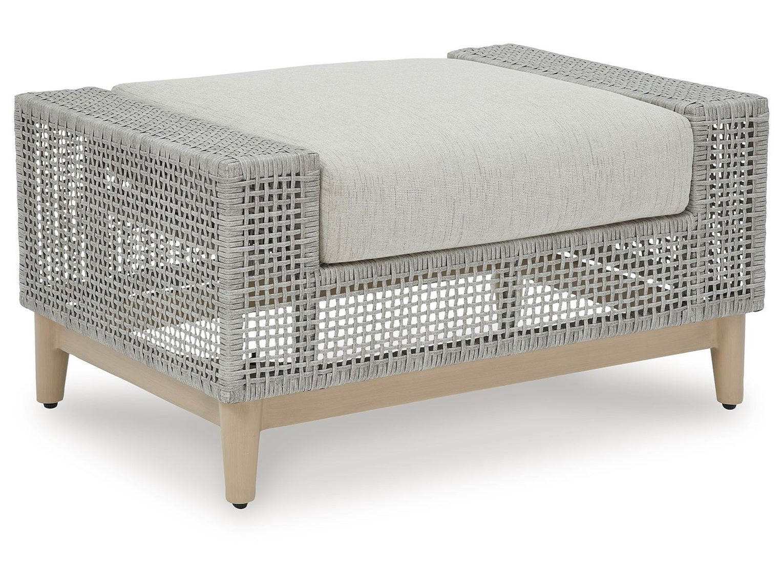 Seton Creek - Ottoman With Cushion - Gray
