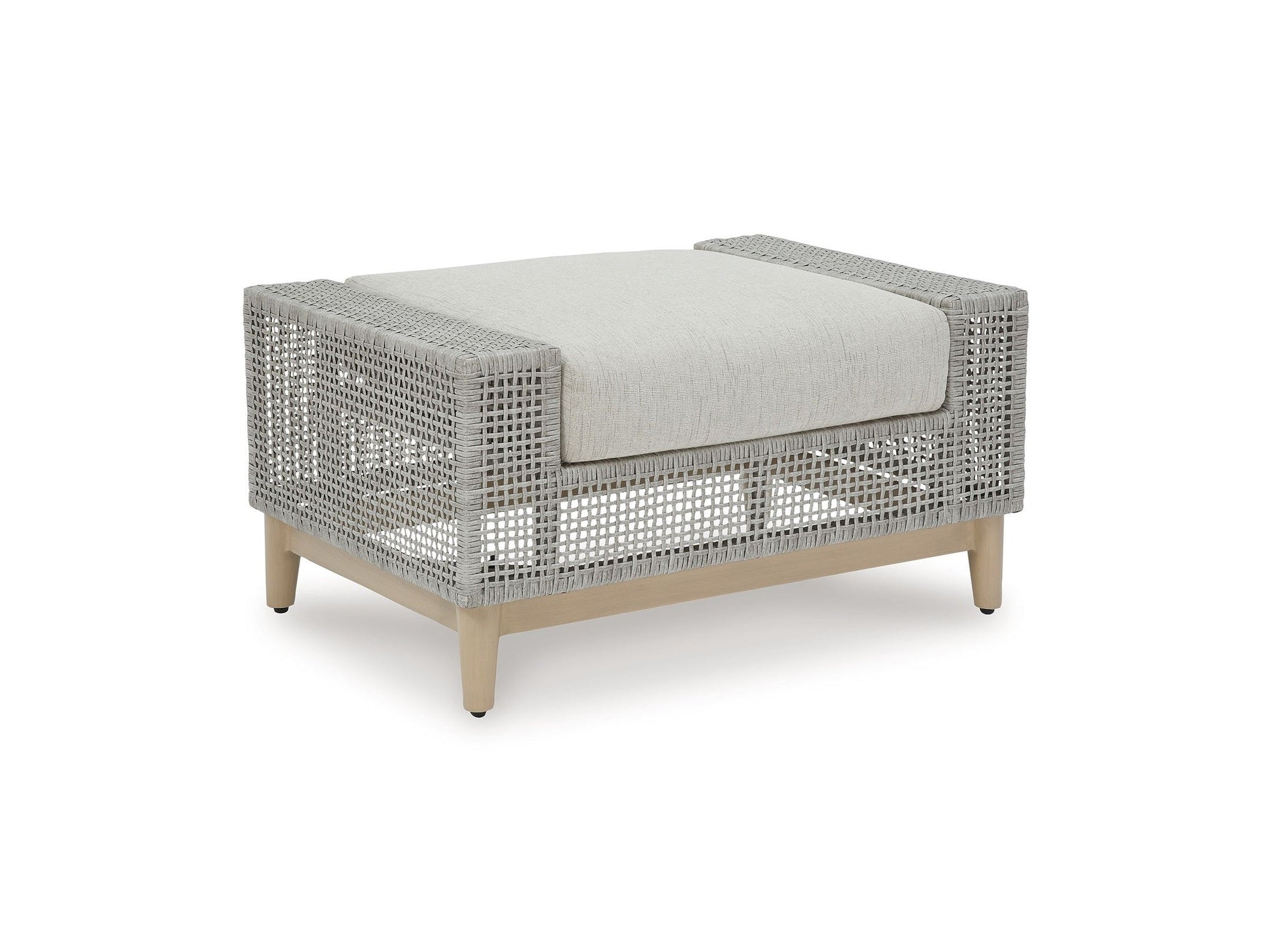 Seton Creek - Ottoman With Cushion - Gray