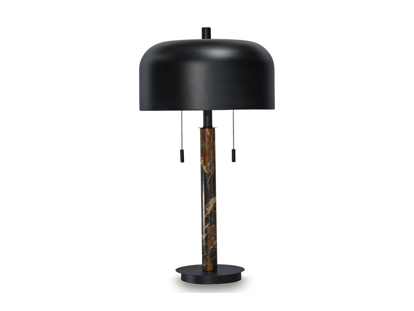 Alanbert - Metal Table Lamp - Brown / Black