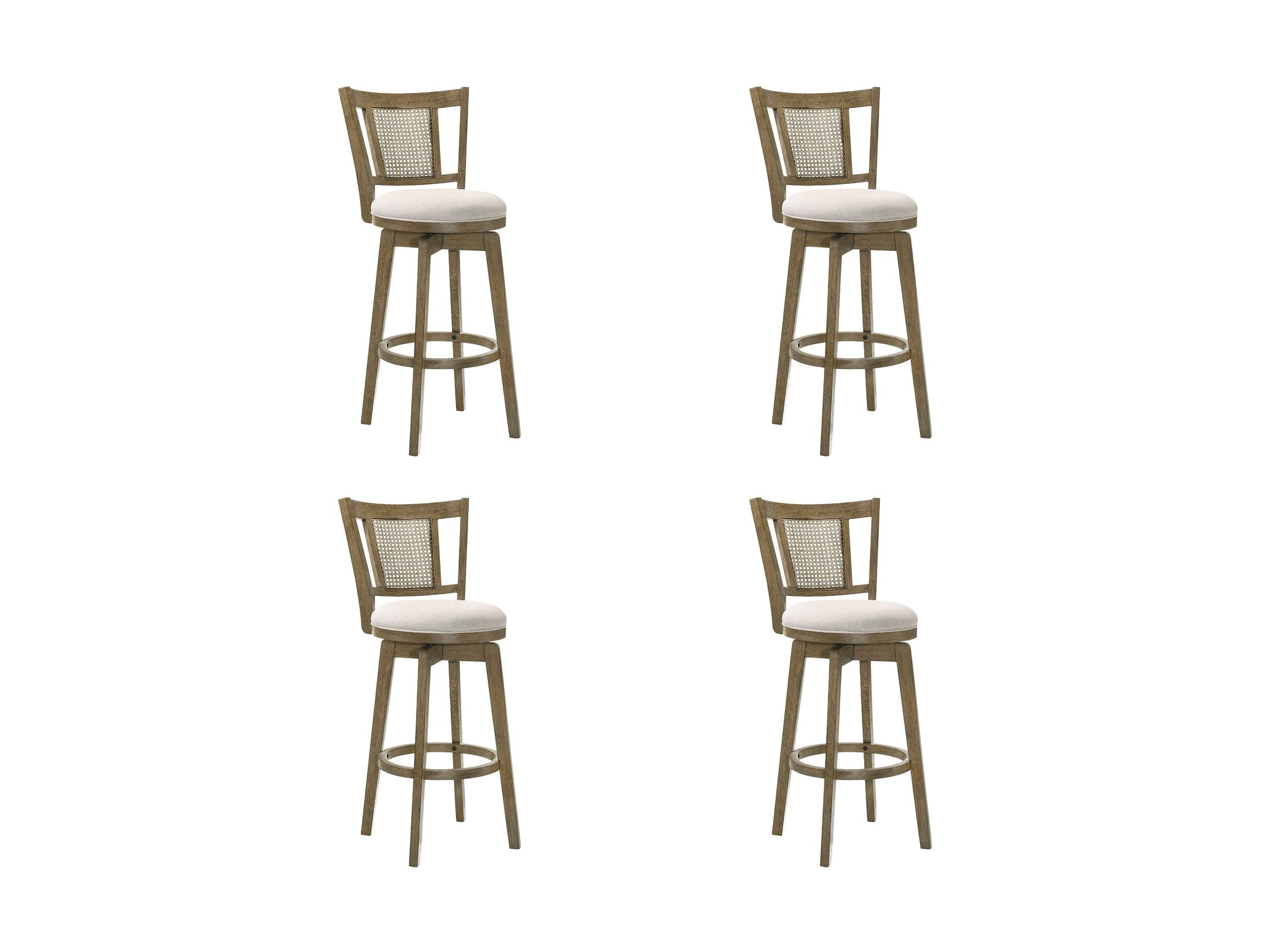 Isla - 26" Putty Brown Counter Height Rubberwood Swivel Barstool