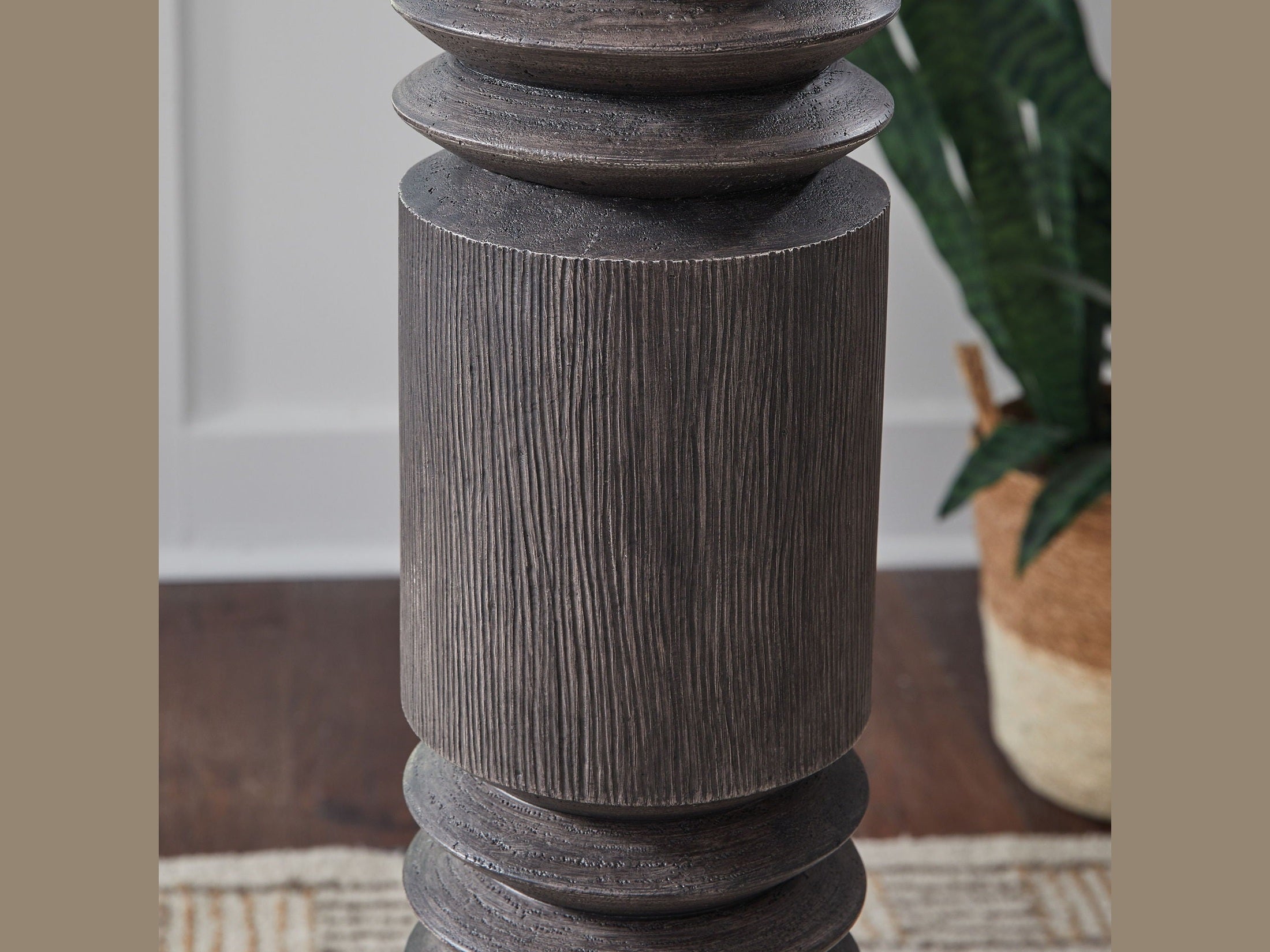 Fainwell - Poly Floor Lamp - Distressed Black