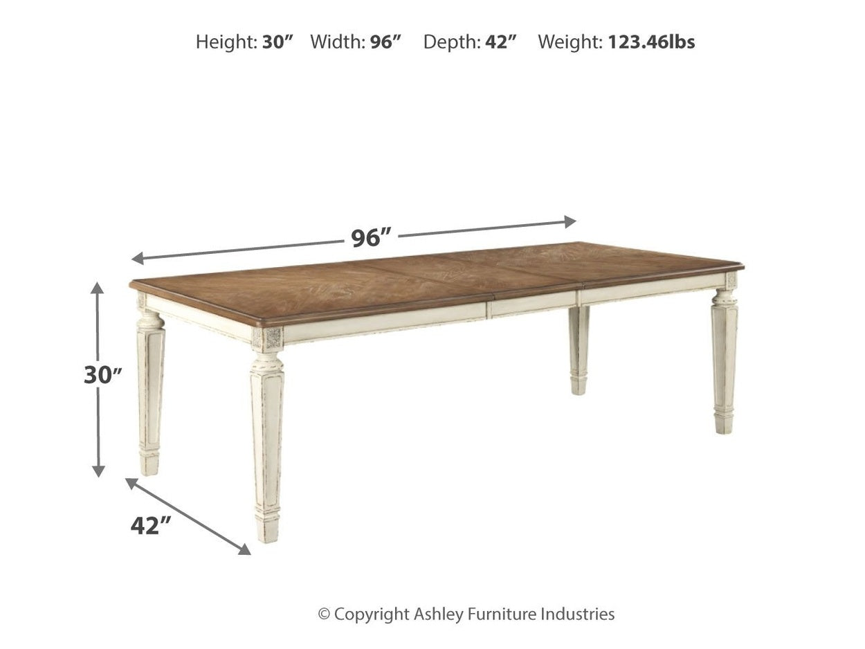 Realyn - Rectangular Dining Room Extension Table - Chipped White