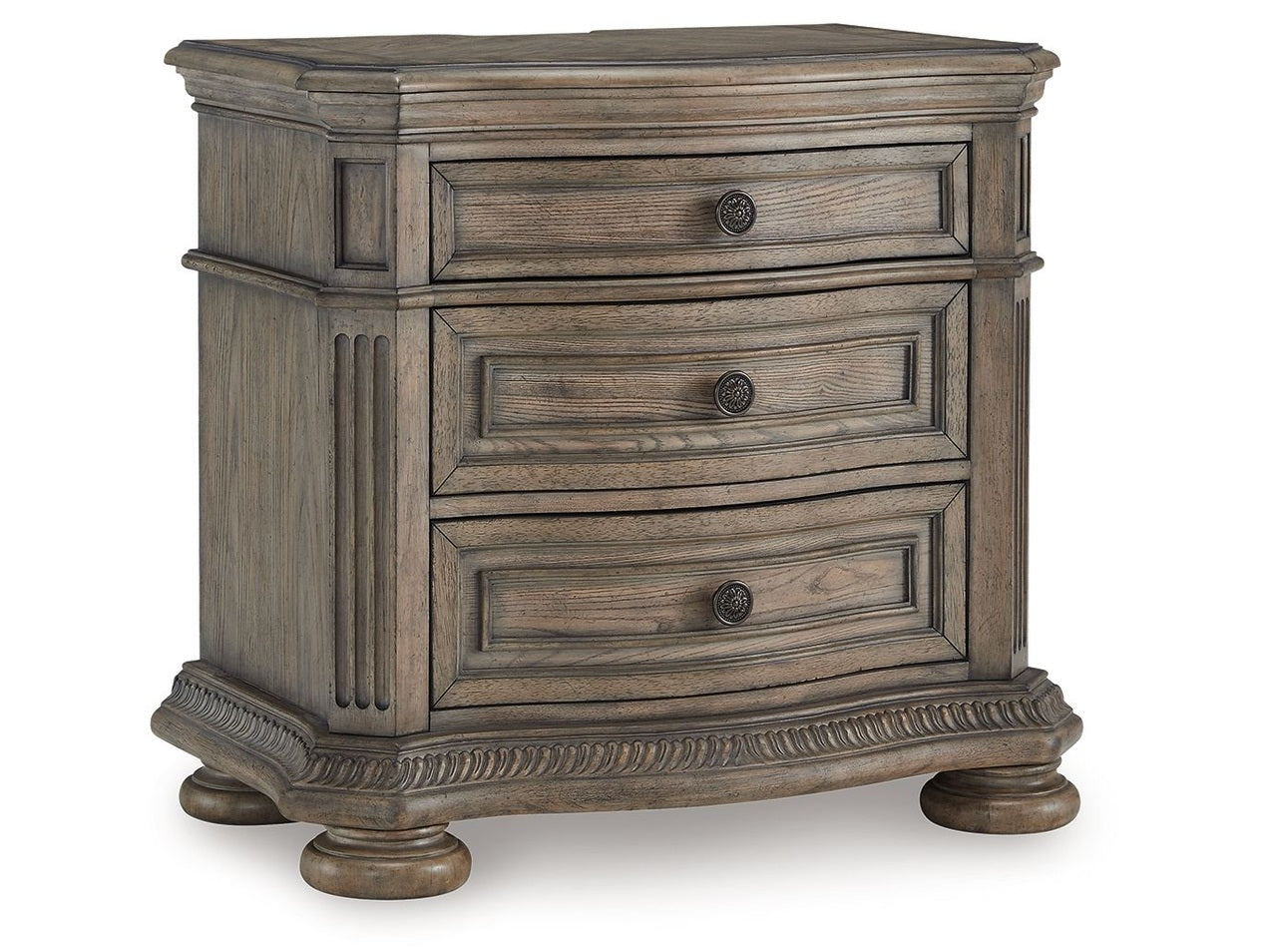 Ardenfield - Three Drawer Night Stand - Light Brown
