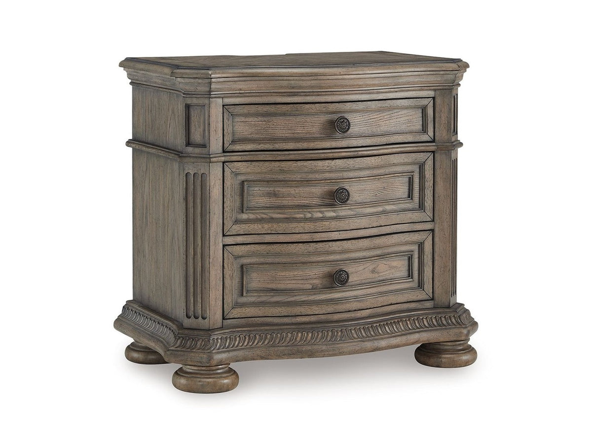 Ardenfield - Three Drawer Night Stand - Light Brown