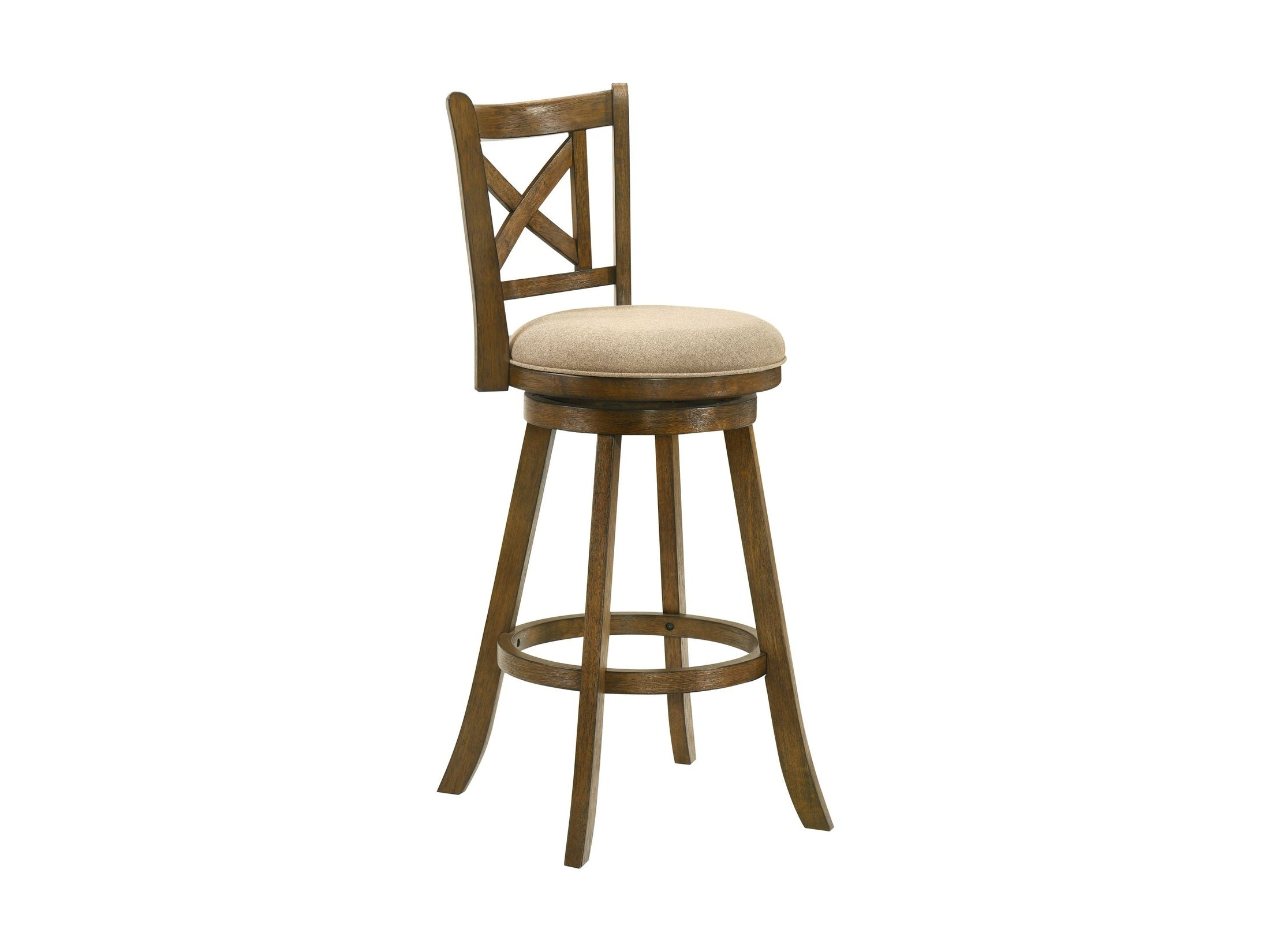 Kodi - Modern Farmhouse Swivel Wood Bar Height Kitchen Bar Stool