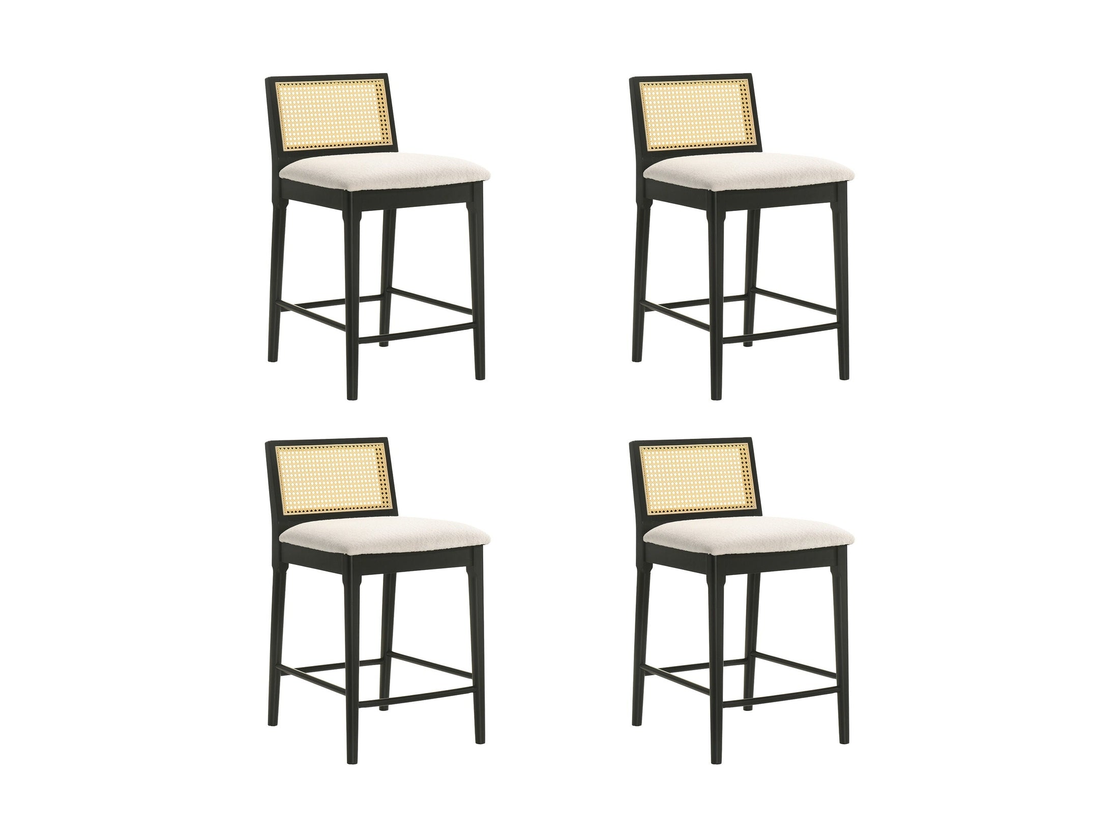 Tobias - Coastal Modern Wood Counter Height Kitchen Bar Stool
