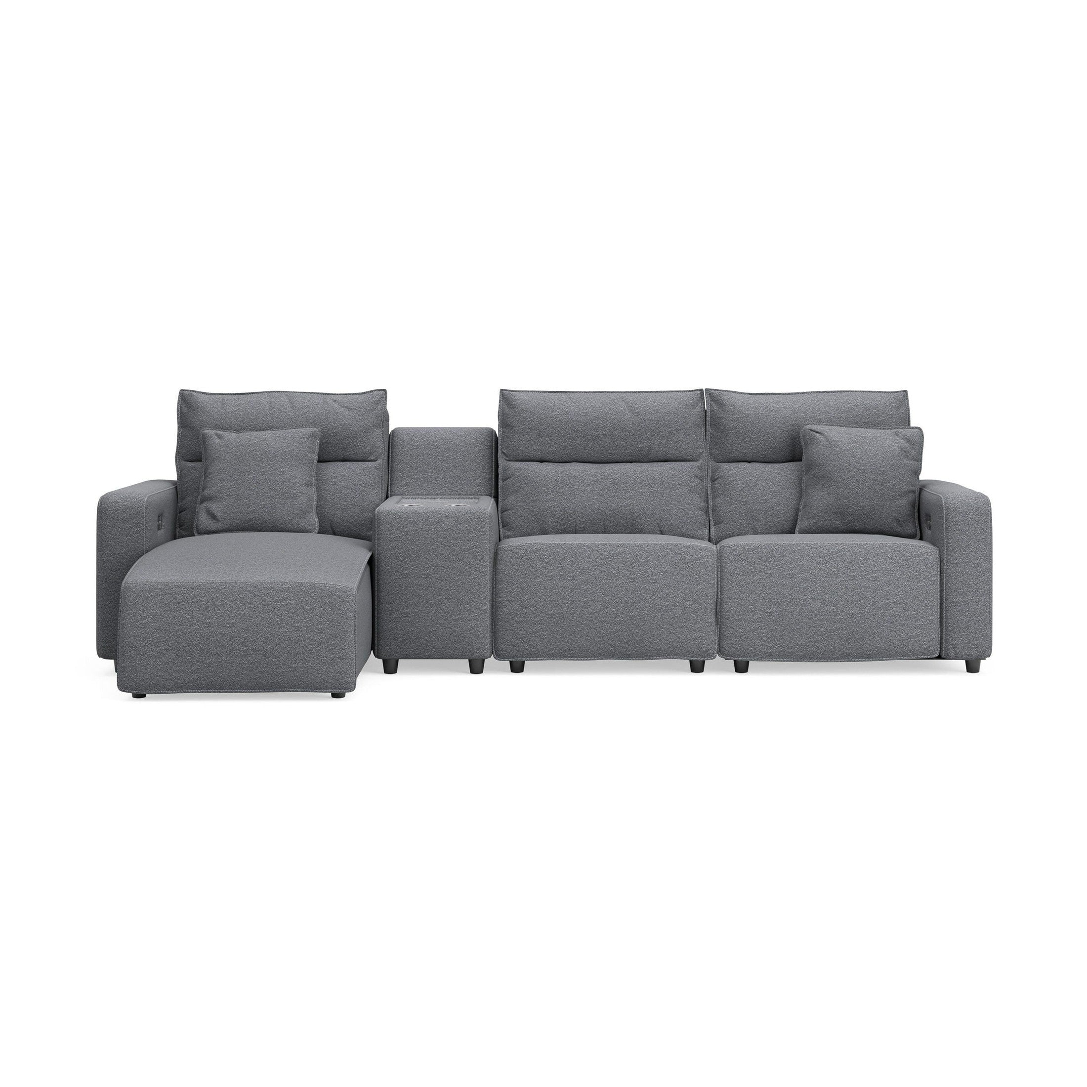 Modmax II - Reclining Sectional - Salt And Pepper