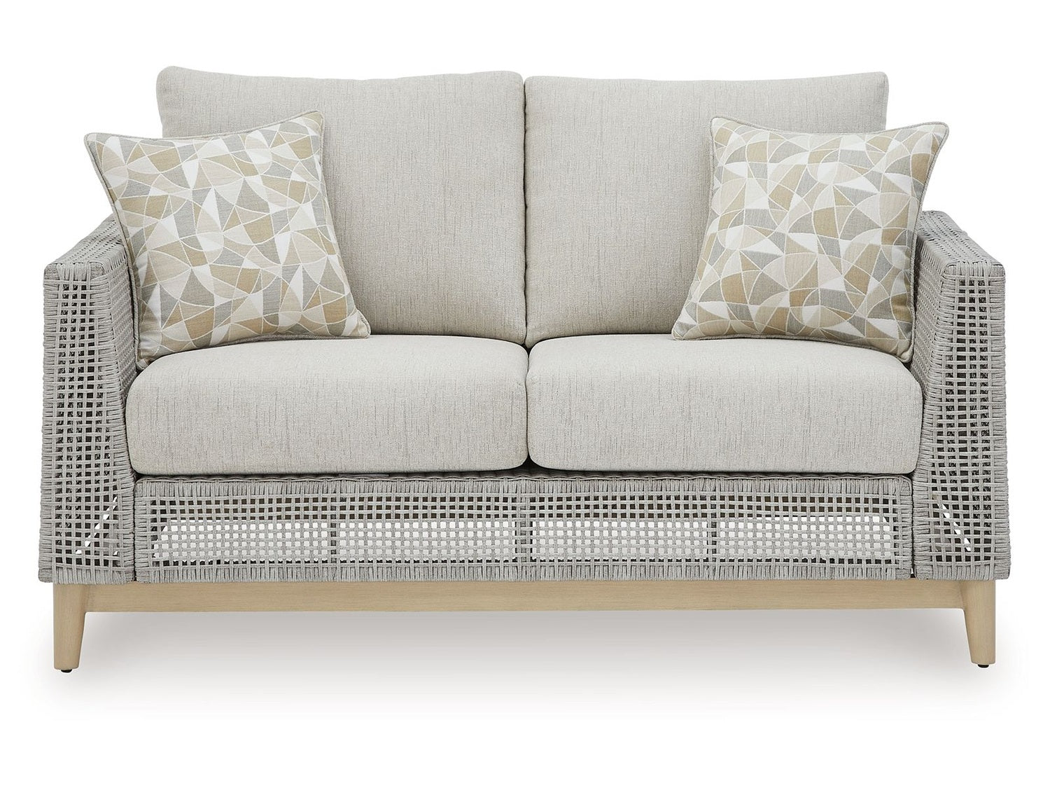Seton Creek - Loveseat With Cushion - Gray