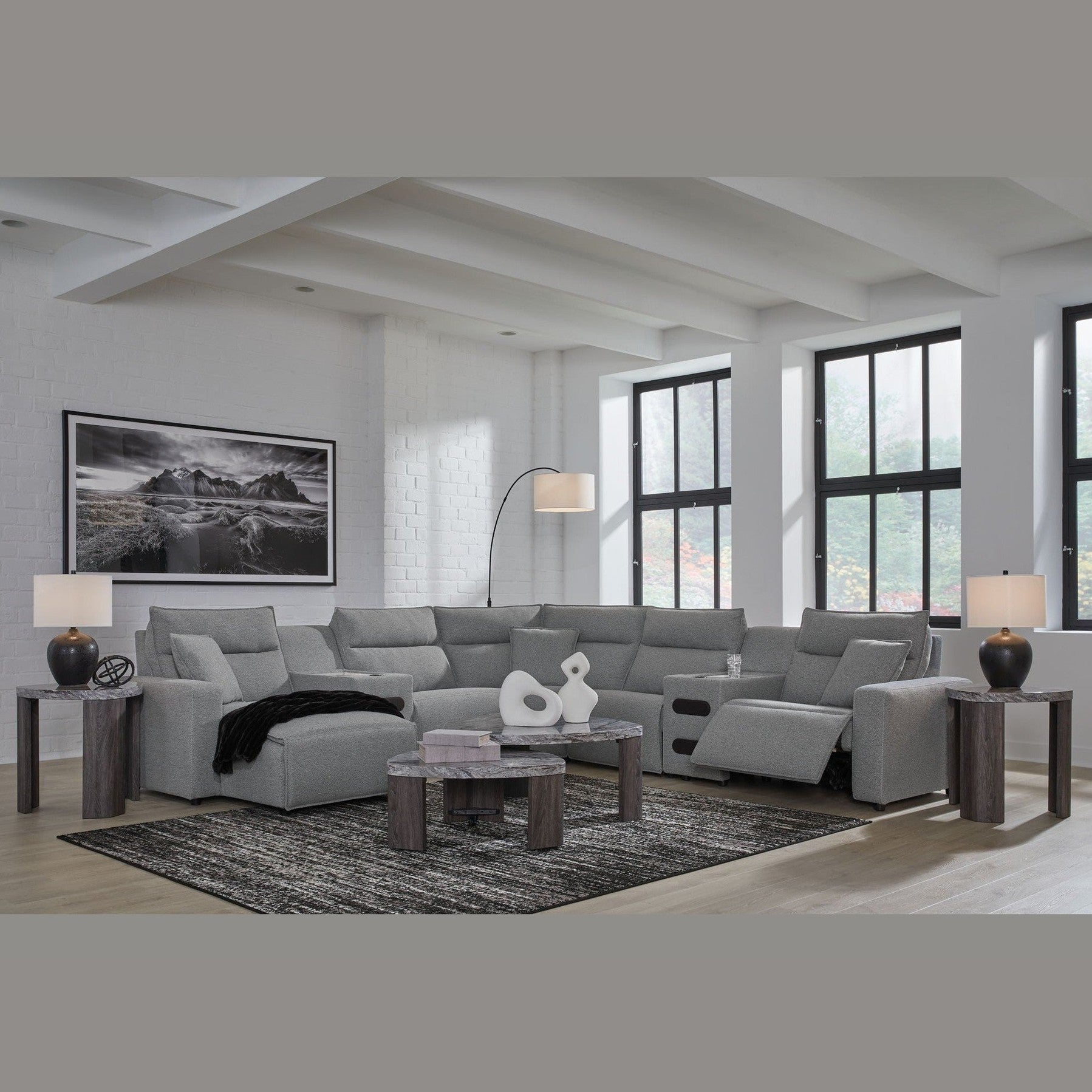 Modmax II - Reclining Sectional - Salt And Pepper
